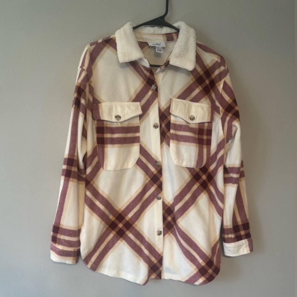 Plaid Sherpa-Lined Jacket